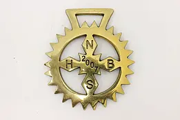 Horse Vintage Brass Harness Medallion, NHBS #45899