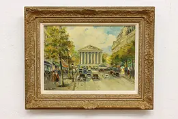 La Madeleine Paris Vintage Original Painting, Blondin 24.5" #49857