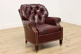 Chesterfield Vintage Leather Library Chair Hancock & Moore #50018
