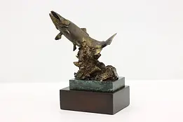 Steelhead Fish Vintage Bronze Sculpture, Lajba #49615