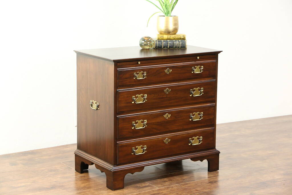 SOLD - Cherry Vintage Chest or Small Dresser, Pull Out Shelf