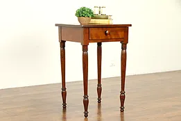 Sheraton Cherry Antique 1830 Nightstand, End or Lamp Table #32260