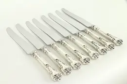 Chantilly Gorham 8 Sterling Silver 9 1/2" Dinner Knives, Stainless #32461