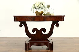 Empire Antique Flame Mahogany Hall Console or Sofa Table #32794