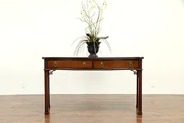 Georgian Design Vintage Mahogany Hall Console Sofa Table, Lexington #32981