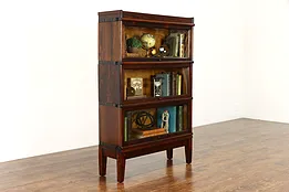 Arts & Crafts Mission Antique 3 Stack Lawyer, Office Bookcase, Macey #37336