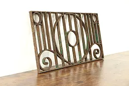 Wrought Iron Fragment Antique Architectural Salvage Window Frame #31347