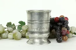 Pewter Antique English Beaker or Cup, King of Italy & Stamp C1 #33434