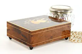 Italian Marquetry Vintage Music & Jewelry Box, Sound of Music Swiss Reuge #38955