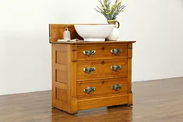Victorian Eastlake Antique Maple Chest, Dresser or Nightstand, Widdicomb #34683