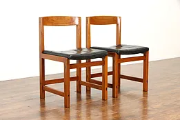 Pair Midcentury Modern 1960 Vintage Teak Chairs Attrib. Bruno Matthsson #37747