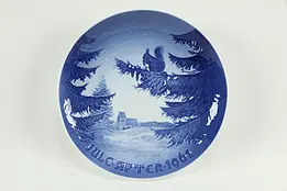 Bing and Grondahl 1961 Blue & White Christmas Plate #34662