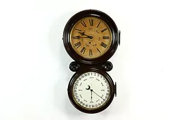 Victorian Antique Rosewood Working Calendar Clock Pat 1868 Ingraham  #39100