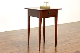 Farmhouse Hepplewhite 1830s Antique Mahogany Nightstand End or Lamp Table #34986