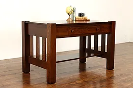 Mission Oak Arts & Crafts Antique Craftsman Office Desk or Library Table #41991