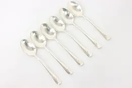 Set of 6 Victorian Antique Sterling Silver Demi Tasse Coffee Spoons #44001