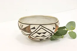 Native American Antique Acoma Pueblo Pottery Chili Bowl #43384
