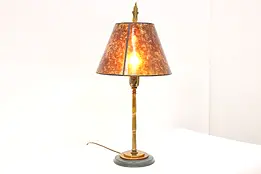 Art Deco Antique Office or Library Table Lamp, Mica Shade #44615