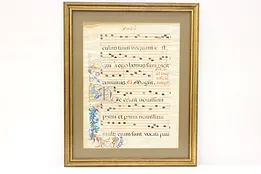 Music Manuscript 16th Century Antique Score, Hand Painted Vellum #44195