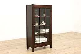 Arts & Crafts Mission Oak Antique Craftsman Bookcase Display Bath Cabinet #45019