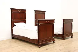 Pair of Classical Antique Mahogany Narrow Twin Single Beds #35275