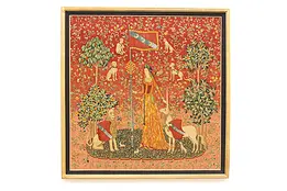 Lady & the Unicorn Touch Antique Needlepoint Tapestry, 60" #47153