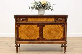 French Design Antique Satinwood Server, Buffet, Hall Console #34571