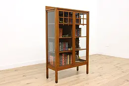Arts & Crafts Mission Oak Antique Bookcase, Display Cabinet #47256