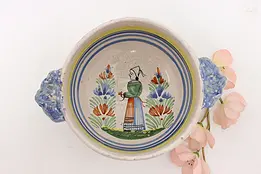 French Vintage Quimper Hand Painted Porringer Pottery Bowl #44063