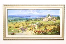 Villa in Tuscany Vintage Original Oil Painting Raffandre 92" #46683