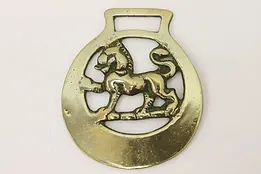 Horse Antique Brass Harness Medallion, Lion #45907