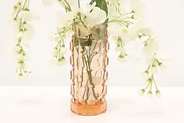 French Vintage Blown Peach Art Glass Flower Vase #48790