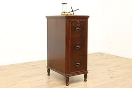 Traditional Antique Mahogany Office File Cabinet, Stow Davis #49289