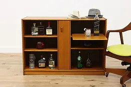 Midcentury Modern Design Teak Bar Cabinet or TV Console #49349