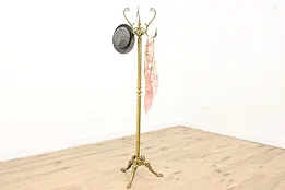 Victorian Design Vintage Brass Hat & Coat Stand, Figures #48138