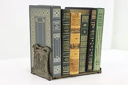 Dachshund Antique Adjustable Brass Desktop Book Rack Holder #48880