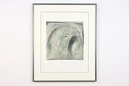 Abstract Wolf Vintage Watercolor Print, Signed 35.5" #49991