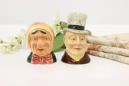 Pair of English Vintage Grandparent Porcelain S&P Shakers #49276