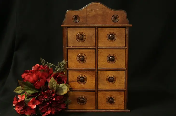 Victorian Antique Maple Spice Cabinet