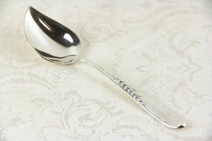 Wheat Reed & Barton Sterling Silver Jelly or Relish Serving Spoon