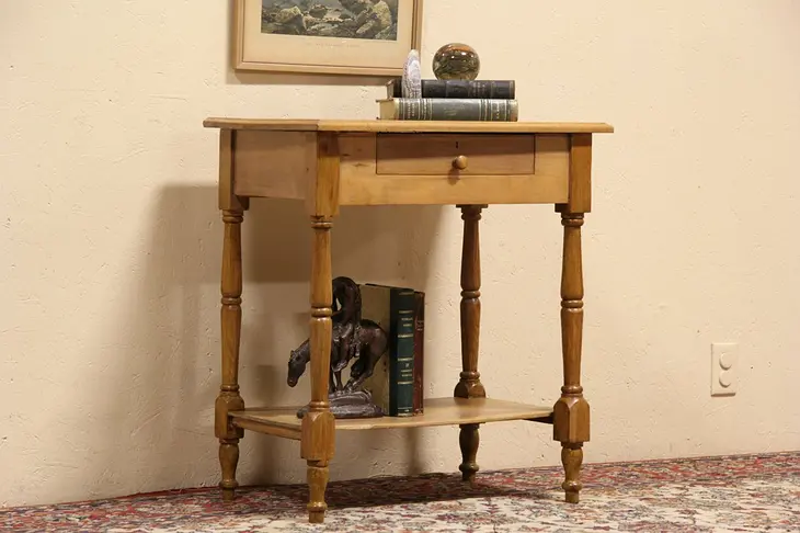 Bedside Table, Nightstand or 1900 Antique Washstand