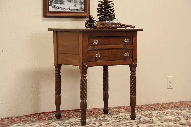 Sheraton 1840 Antique Cherry Lamp or End Table