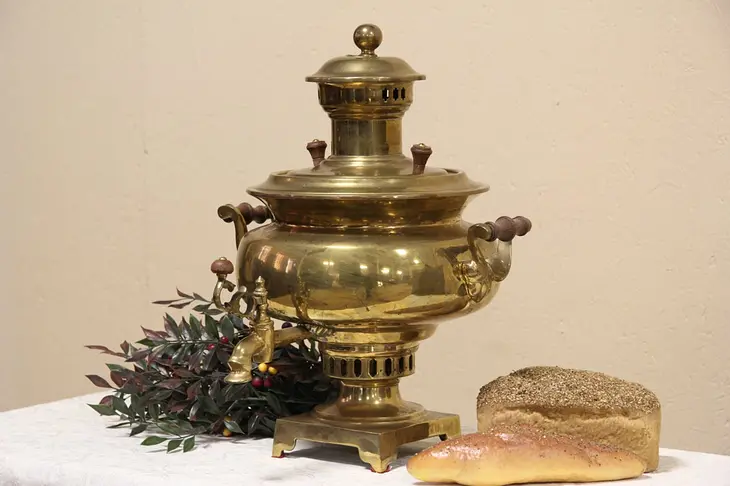 Brass Replica of 1870 Russian Tea Samovar