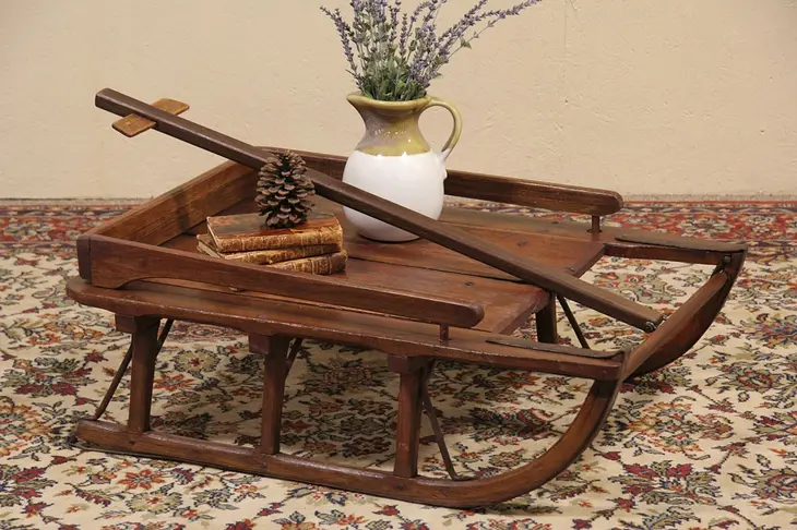 Sled, 1895 Country Antique, Iron Mounts