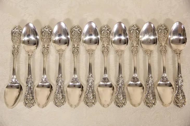 Francis I Reed & Barton Set of 12 Sterling Silver 6" Teaspoons