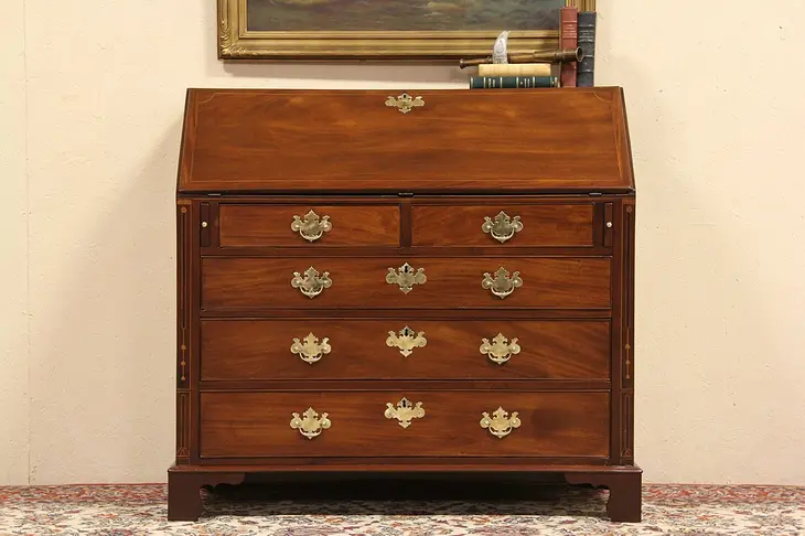 Georgian 1800 Antique Mahogany Secretary Desk