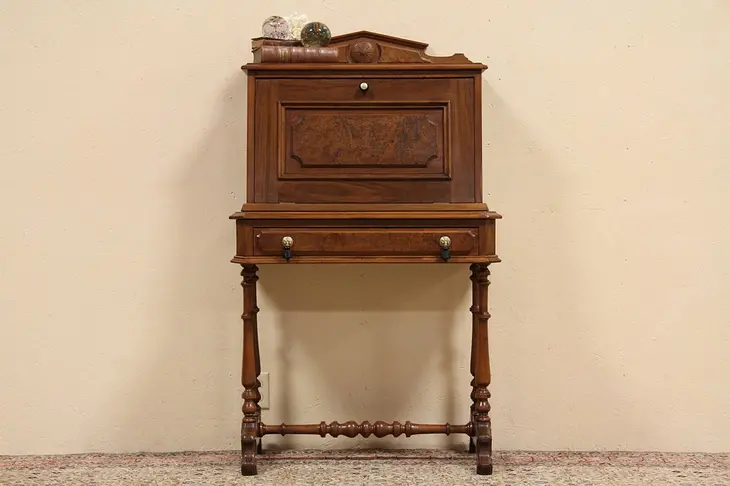 Victorian Antique 1870 Secretary Desk