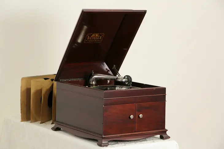 Victor Model VVIX Victrola 1915 Antique Tabletop Phonograph Record Player