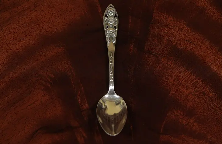 Alaska Totem Pole Sterling Silver Spoon