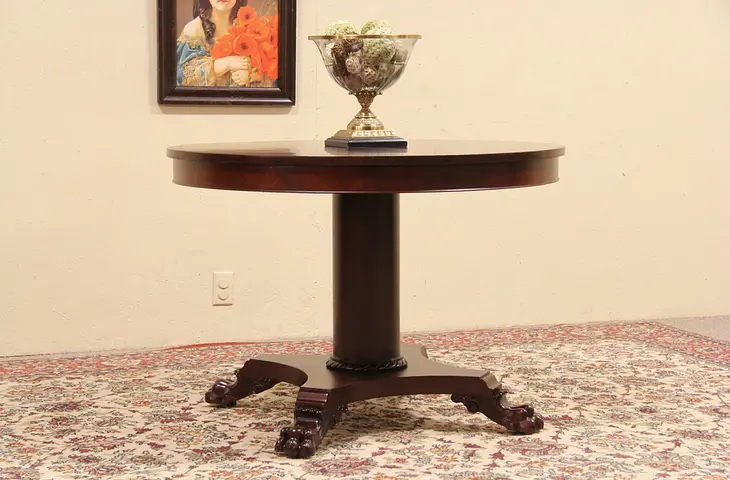 Empire 1900 Antique Round Center, Game or Breakfast Dining Table